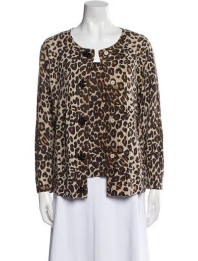 Pre-owned Georges Rech Silk Animal Print Set In Multi