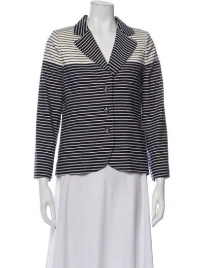 Pre-owned Georges Rech Striped Blazer In Blue