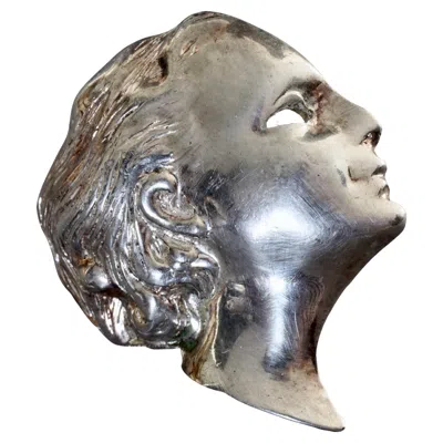 Pre-owned Georges Rech Vintage  Side Profile Woman Novelty Brooch In Multi