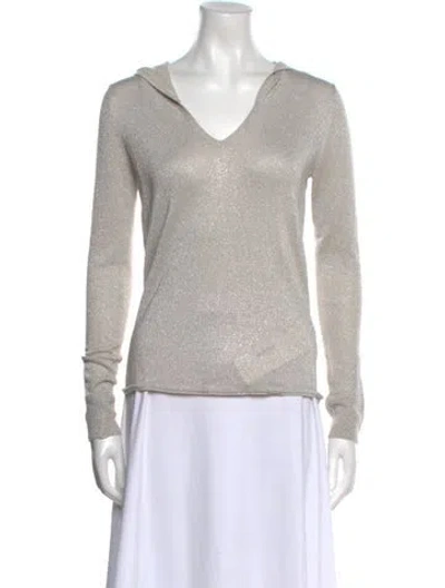 Pre-owned Georges Rech V-neck Sweater In Gray