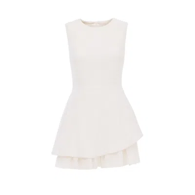 Georgette Women's Bianca White Textured Mini Dress