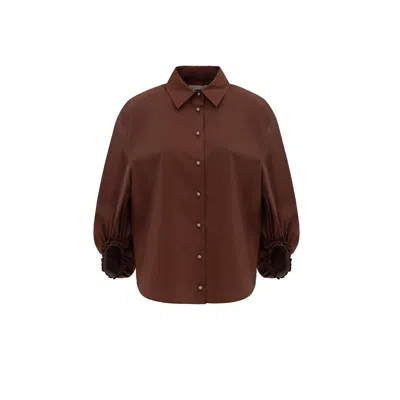 Georgette Women's Brown Dark Sand Shirt