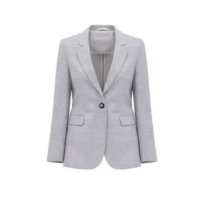 Georgette Women's Grey Soft Ash Tailored Blazer In Brown