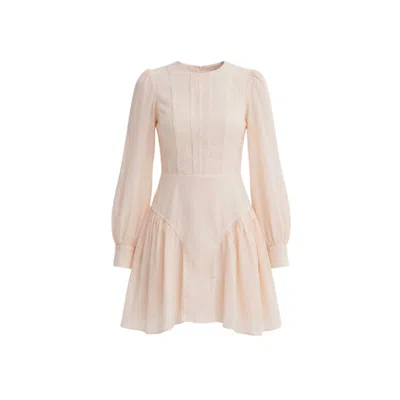 Georgette Women's Neutrals Rosalie Lace Detail Mini Dress