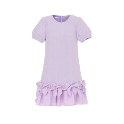 Georgette Women's Purple Lavender Tweed Mini Dress