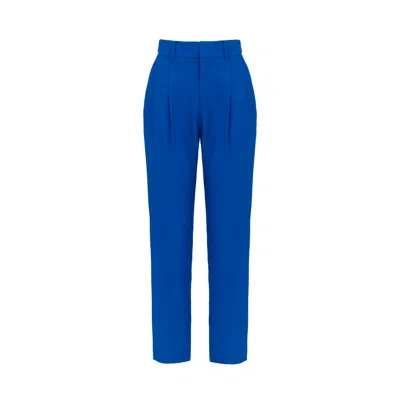 Georgette Women's Royal Blue Tailored Trousers