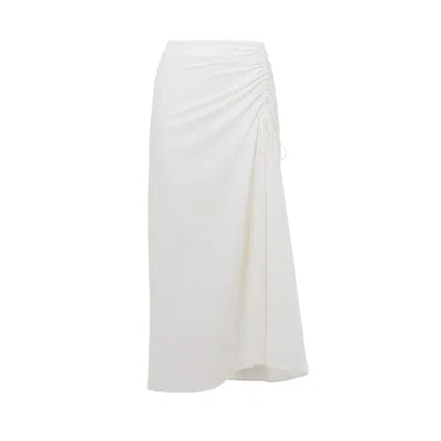 Georgette Women's Serena White Midi Skirt