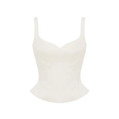 Georgette Women's White Classic Ivory Corset Top