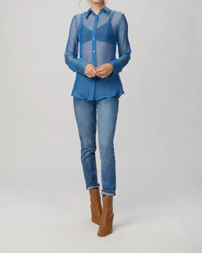 Georgia Alice Chiffon Slim Shirt In Blue