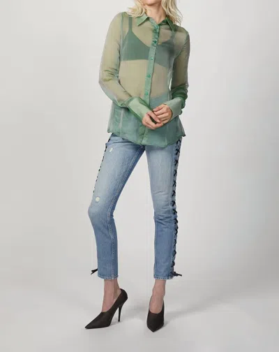 Georgia Alice Chiffon Slim Shirt In Green