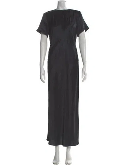 Pre-owned Georgia Alice Crew Neck Long Dress In Gray