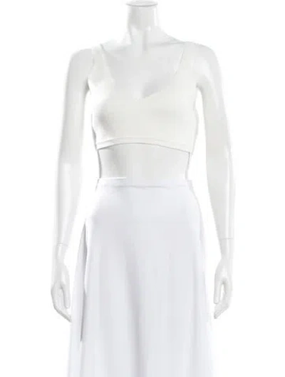 Pre-owned Georgia Alice Crew Neck Sleeveless Top In White