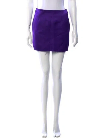 Pre-owned Georgia Alice Raw-edge Trim Mini Skirt In Purple