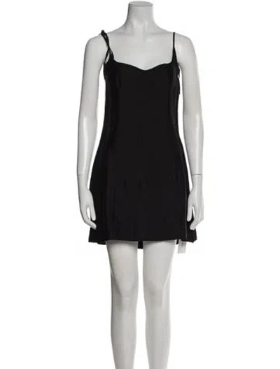Pre-owned Georgia Alice Silk Mini Dress In Black