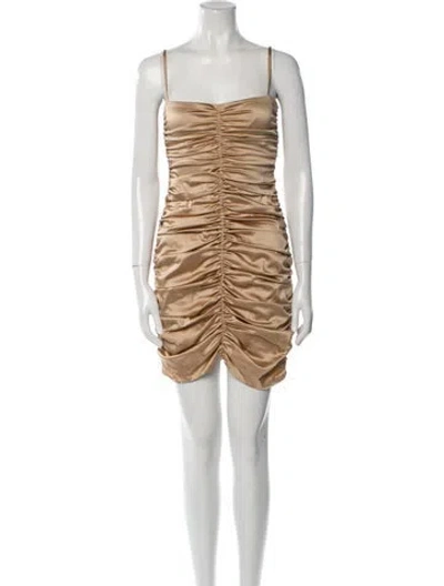 Pre-owned Georgia Alice Square Neckline Mini Dress In Neutral