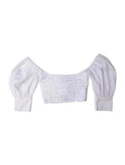 Pre-owned Georgia Alice Strapless Crop Top In White