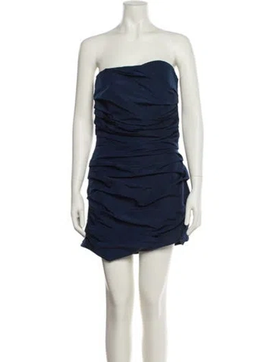 Pre-owned Georgia Alice Strapless Mini Dress In Blue