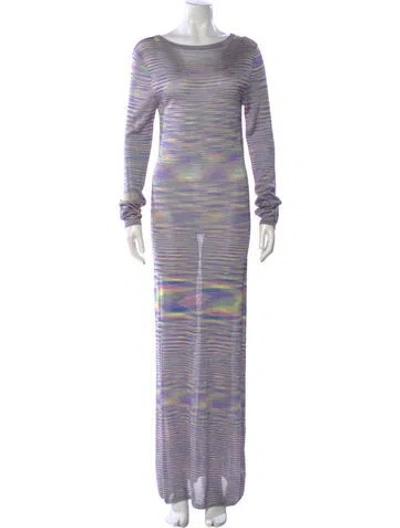 Pre-owned Georgia Alice Striped Long Dress In Blue