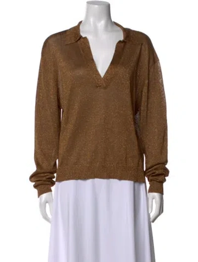 Pre-owned Georgia Alice V-neck Sweater In Gold