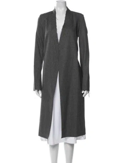 Pre-owned Georgia Alice Wool Striped Coat In Gray