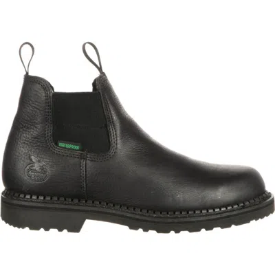 Georgia Boot Black Waterproof High Romeo Boot In Animal Print