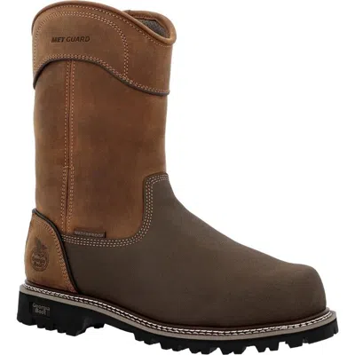 Pre-owned Georgia Boot Brute Met Guard Composite Toe Waterproof Work Boot Gb00644 In Brown