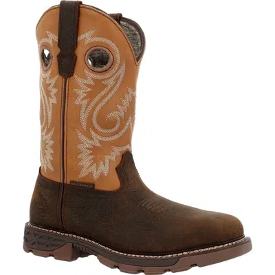 Pre-owned Georgia Boot Carbo-tec Flx 11" Waterproof Alloy Toe Pull-on Work Boot Gb00672 In Brown