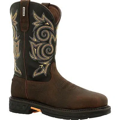 Pre-owned Georgia Boot Carbo-tec Lt Steel Toe Waterproof Pull-on Work Boot In Brown