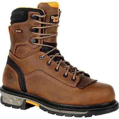 Pre-owned Georgia Boot Carbo-tec Ltx Waterproof Work Boot In Brown