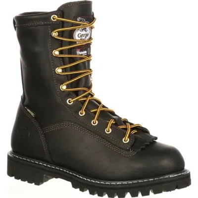 Pre-owned Georgia Boot Lace-to-toe Gore-tex Waterproof Insulated Work Boot G8040 In Black