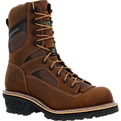 Pre-owned Georgia Boot Ltx Logger Waterproof Work Boot In Crazy Horse
