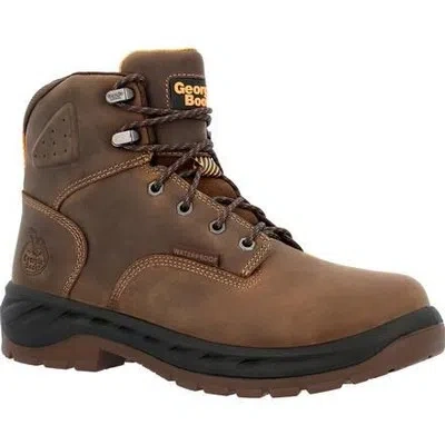 Pre-owned Georgia Boot Men's 6" Ot Alloy Toe Waterproof Work Boot Brown - Gb00522, Brown-m In Brown-medium