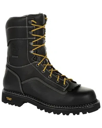 Pre-owned Georgia Boot Men's Amp Lt Logger Work Boot - Composite Toe - Gb00272 In Black