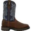 Georgia Boot Men's Carbo-tec Lt Waterproof Pull On Boot In Brown/blue