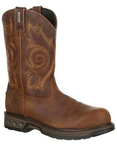 Pre-owned Georgia Boot Men's Carbo-tec Lt Waterproof Work Boot - Composite Toe - Gb00239 In Brown