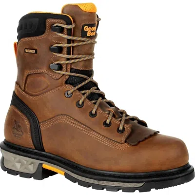 Georgia Boot Men's Carbo-tec Ltx Waterproof Soft-toe 8" Work Boot In Brown