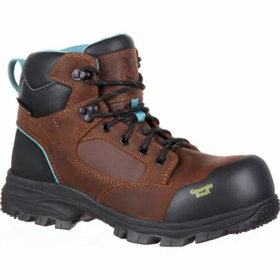 Georgia Boot Men's Composite Toe Waterproof Work Boot In Blue Collar In Brown