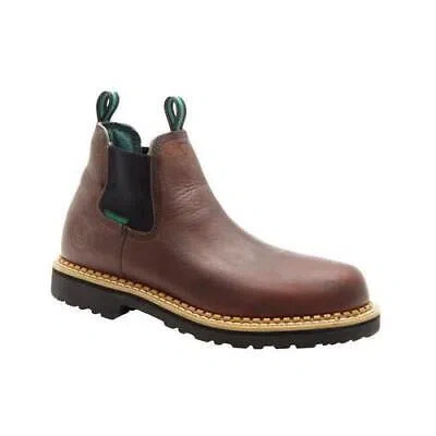 Pre-owned Georgia Boot Men's Georgia Giant High Romeo Soft Toe Work Boot Soggy Brown - Gr5