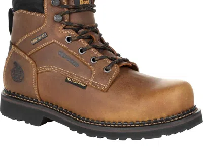 Georgia Boot Men's Revamp Steel Toe Internal Met-guard Waterproof Work Boot - Medium Width In Brown
