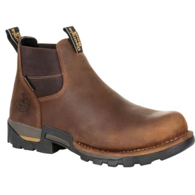 Georgia Boot Waterproof Eagle One Waterproof Chelsea Work Boot In Brown