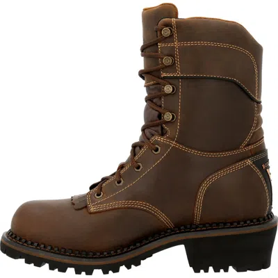 Georgia Boot Waterproof Insulated Amp Lt Logger Composite Toework Boot In Brown