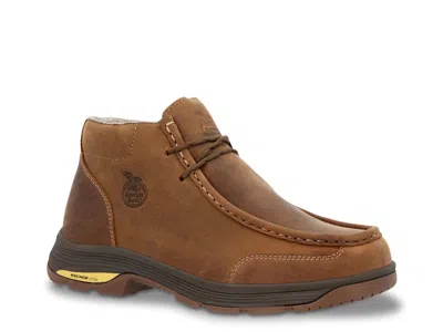 Georgia Boot Wide Width Athens Superlyte Waterproof Chukka Boot In Brown