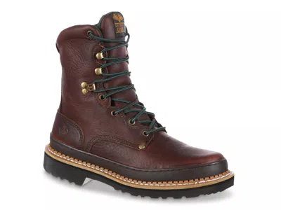 Georgia Boot Wide Width Giant Steel Toe Work Boot In Brown
