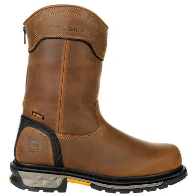 Pre-owned Georgia Boots Carbotec Ltx 11 Inch Waterproof Composite Toe Work Mens Brown Wor