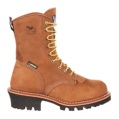 Pre-owned Georgia Boot S Logger Goretex Steel Toe Insulated Work Mens Brown Work Safety Sh