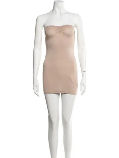 Pre-owned Georgia Hardinge Bamboo Mini Dress In Neutral