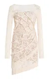 Georgia Hardinge Exclusive The Spiral Lace Mini Dress In Ivory