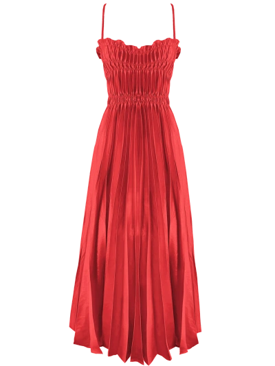 Georgia Hardinge Metal Dress In Red