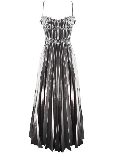 Georgia Hardinge Metal Dress In Silver
