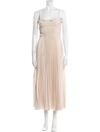 Pre-owned Georgia Hardinge Square Neckline Long Dress In Neutral